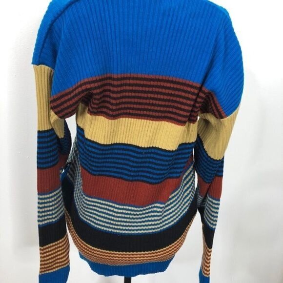 Vtg Oswal Club Woman M/L  Zip Cardigan Wool Sweater - Picture 2 of 7